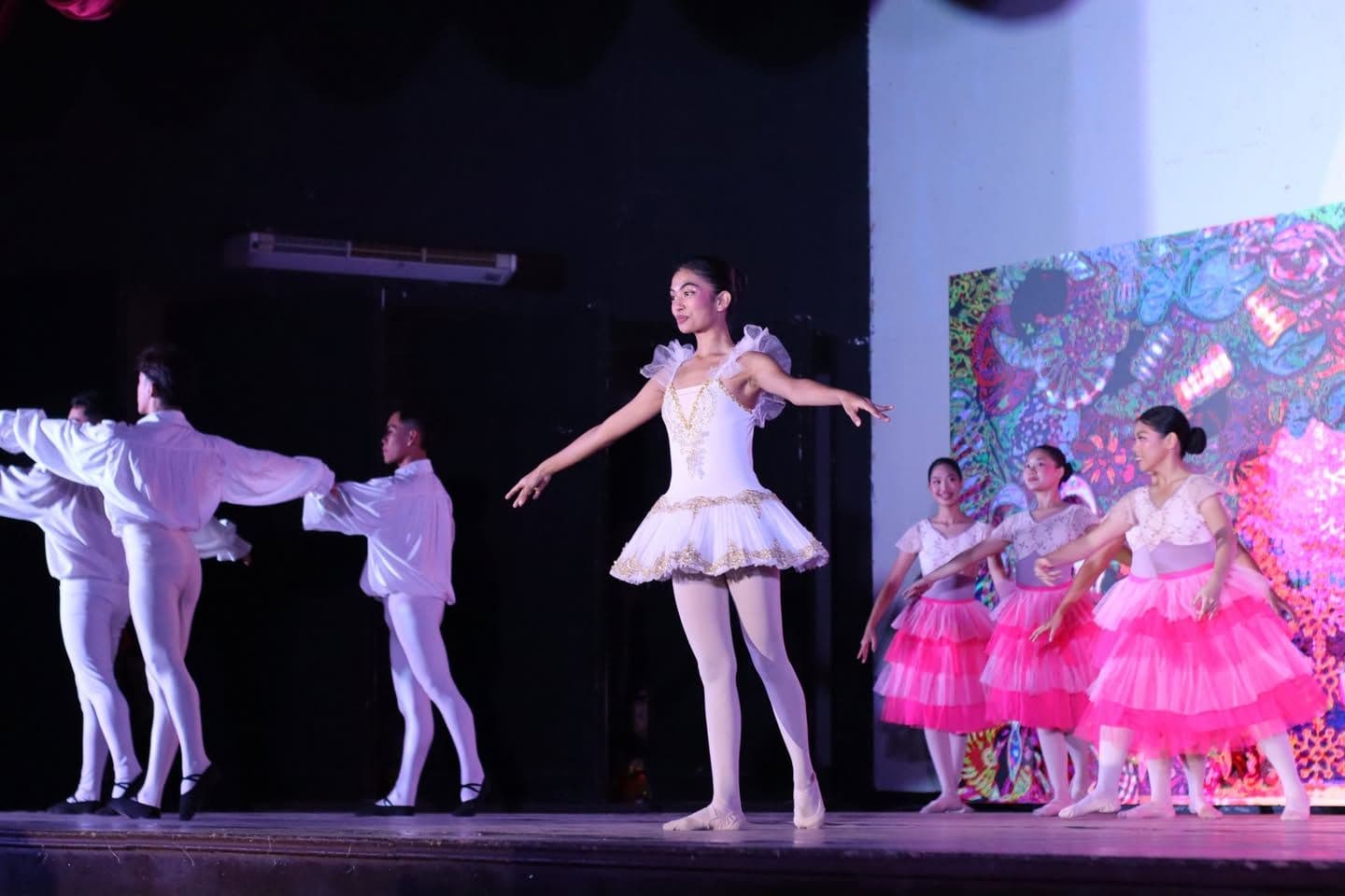 Ballet dancers performing on stage at The Nutcracker benefit concert