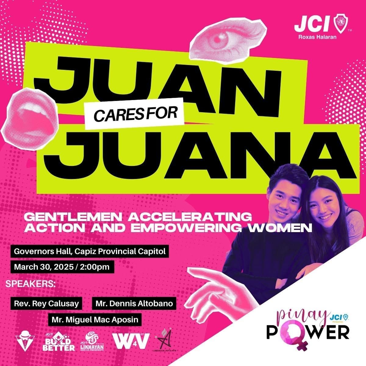 Event poster for Juan Cares for Juana, March 30, 2025, at the Capiz Provincial Capitol