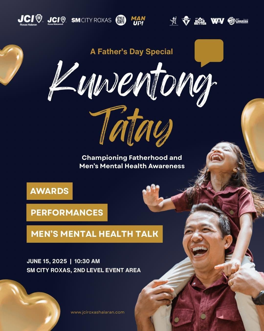 Poster for Kuwentong Tatay, a Father's Day special at SM City Roxas, June 15, 2025
